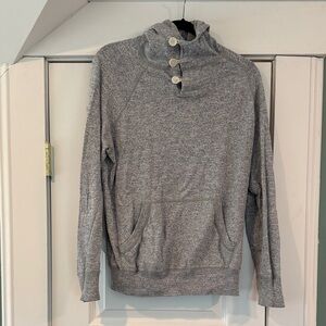 J. Crew Heather Gray Button-Up Sweater